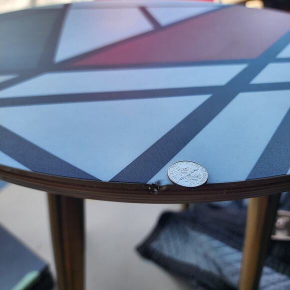 Abstract wood coffee table night stand 21.5hx20x20w beautiful - Picture 7 of 8